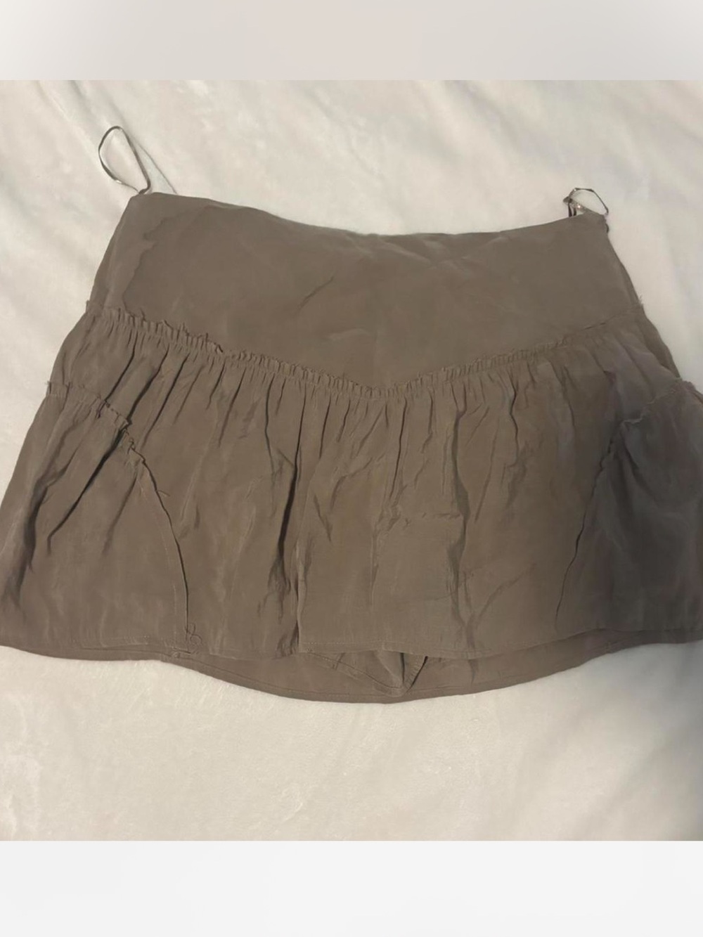 Zara khaki mini skirt with shorts